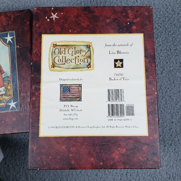 Vintage Old glory collection Santa Basket Of Toys Figurine by Lisa Blowers - Picture 12 of 13